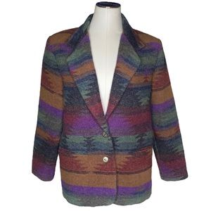 Vintage Intriguing Threads Southwestern Blazer Jacket